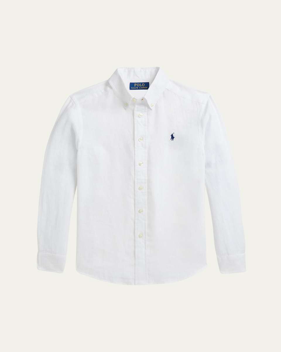 Boy's Classic Embroidered Sport Shirt, Size 2-7